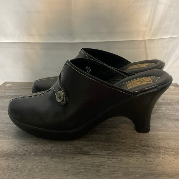 Victoria Spenser Heel Mule Black Leather “Pammy” 8M - Picture 3 of 7